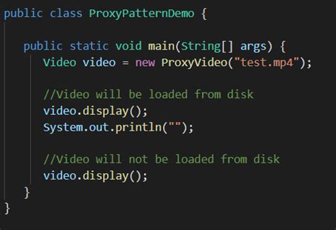 Proxy Pattern in Java 的图像结果