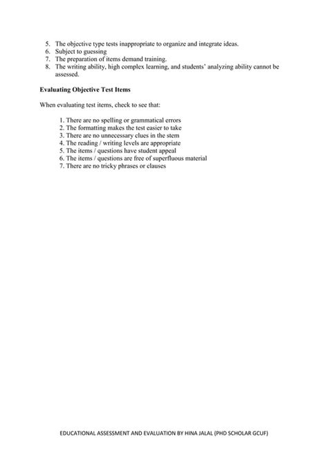 Image result for Objective Test Items Examples