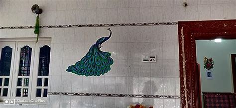 Decals Design 'Unique Blue Peacock' Wall Sticker (PVC Vinyl ...