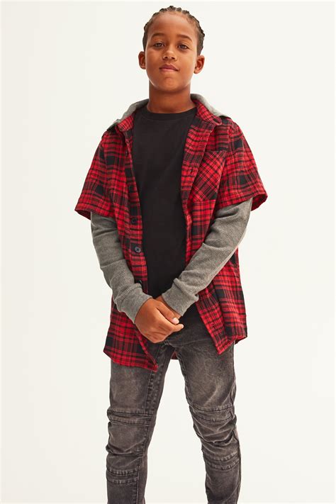 Red Black Flannel Shirt