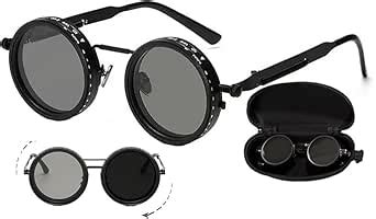 Buy Adjustable Tint Sunglasses 1-9 Gear | Polarized Round Black Lens ...