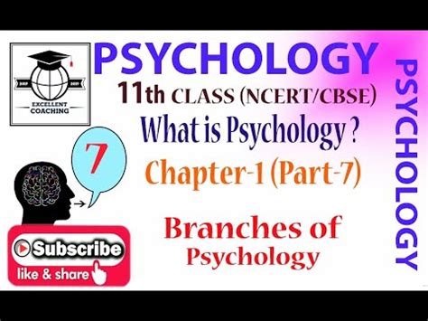 Branches of Psychology Video Lecture - Psychology Class 11 - Humanities ...