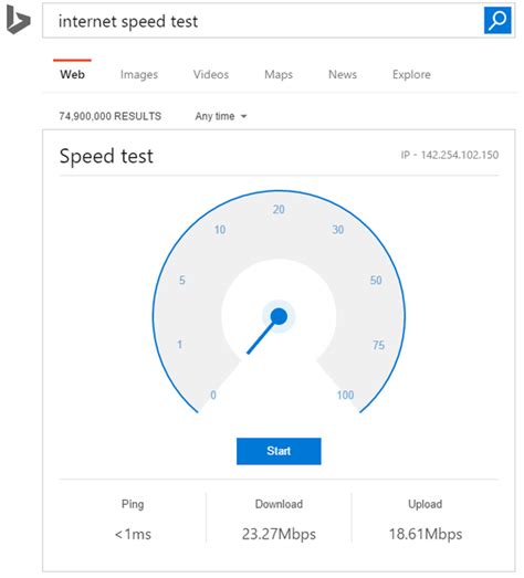 Image result for Microsoft Network Speed Test