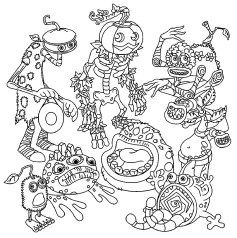 My Singing Monsters Ethereal Workshop Coloring Pages