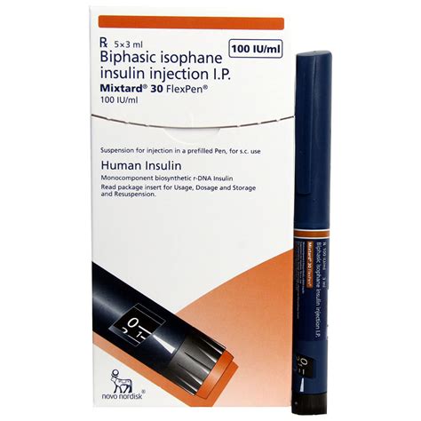 Mixtard 30 Flexpen 100/ml Injection 3 ml | Uses, Side Effects, Price ...