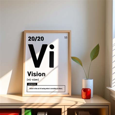 Vision Element Canvas Print - Periodic Table Inspirational Art ...