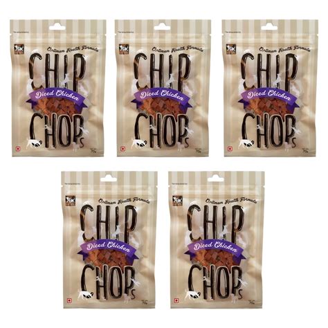 Buy Chip Chops Diced Chicken Dog Treat - 70gm (Pack of 5) | Optimum ...