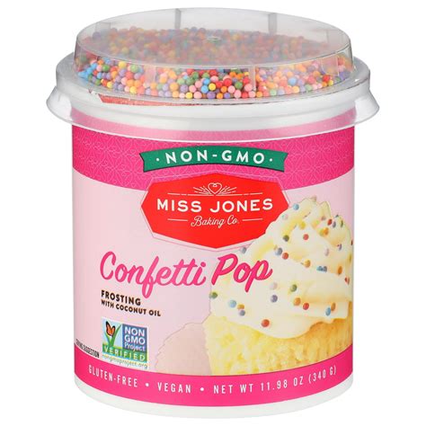 Miss Jones Baking 90% Organic Birthday Buttercream Frosting, Perfect ...