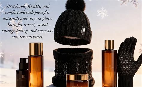 Buy X-LENT Stylish Winter, Faux Fur Pom Beanie Hat, Knit Scarf and ...