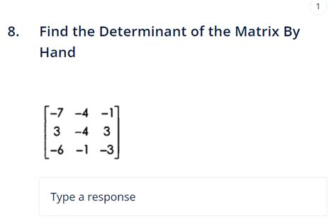 Finding Determinant of Matrix 的图像结果