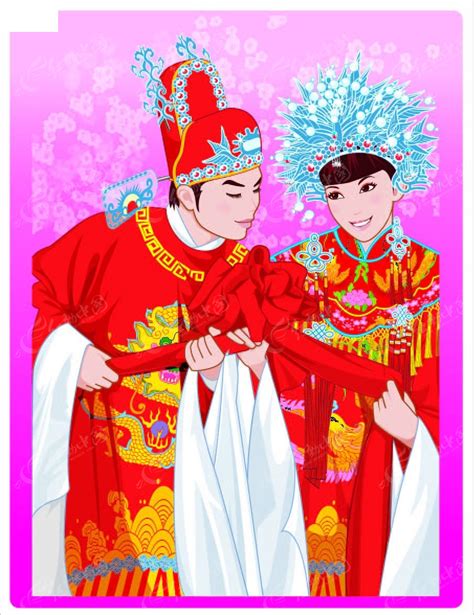 新人中国古代婚礼插画AI素材免费下载_红动网