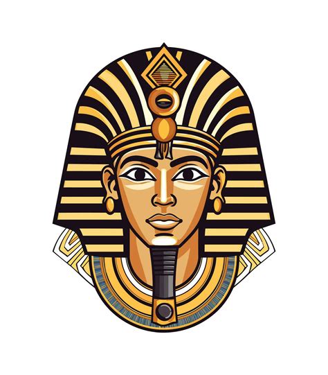 A majestic Egyptian golden pharaoh vector clip art illustration ...