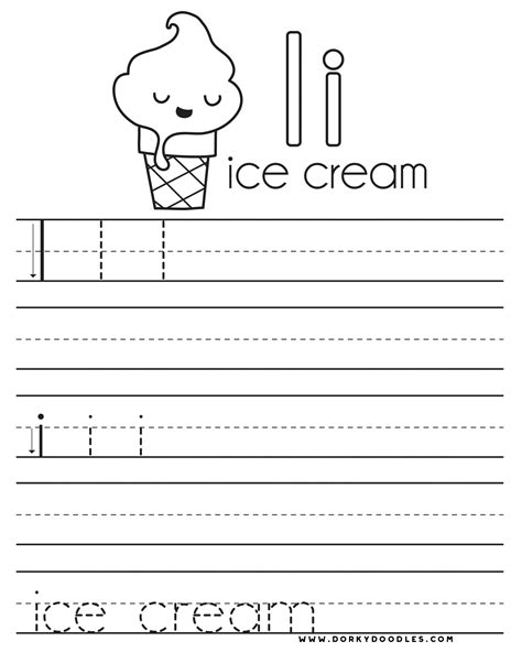 Printable Letter I Worksheets