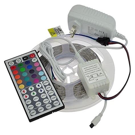 LEDwholesalers 16.4ft RGB Color Changing Kit with LED Flexible Strip ...