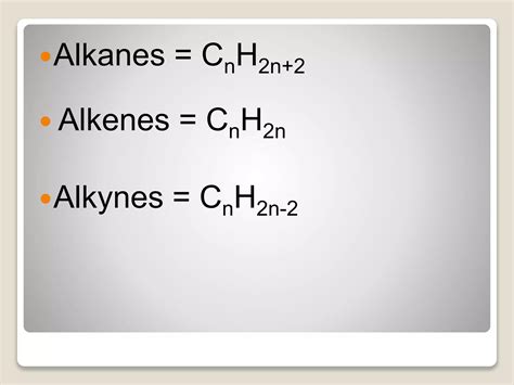 Alkanes, alkenes &alkynes