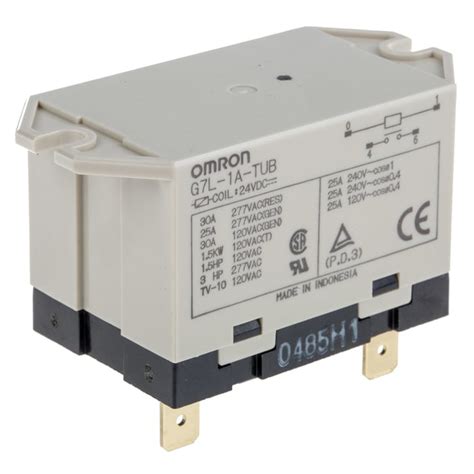 G7L-1A-TUB 24DC Omron | Omron Flange Mount Power Relay, 24V dc Coil ...
