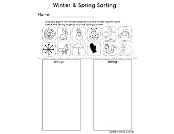 Image result for Spring Sorting Worksheet for Kindergarten with Answer Key