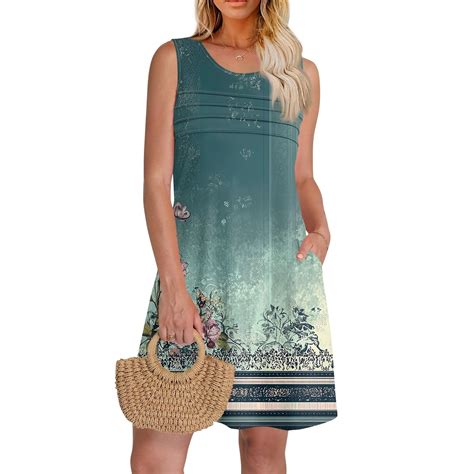 GXIPO Petite Summer Dresses for Women Beach Dresses Vacation Sleeveless ...