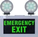 Bluebeems Green LED Sign Board with Halogen Light – EMERGENCY EXIT I ...