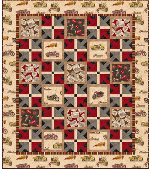 Motorcycle Quilt Pattern 的图像结果