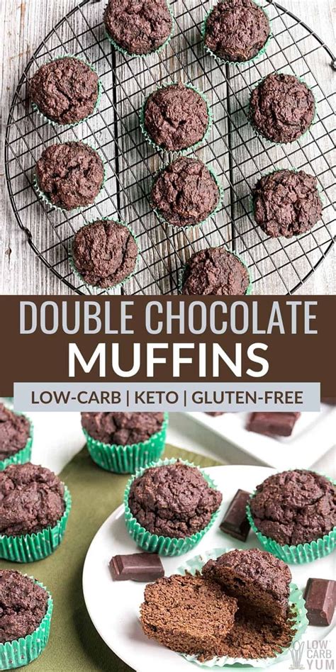 keto double chocolate muffins