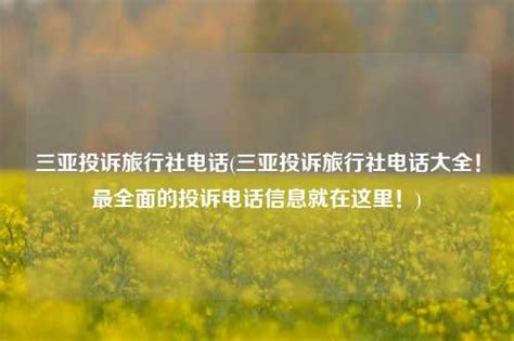 三亚率先在海南实行消费投诉信息公示 商家不靠谱将被曝光-新闻中心-南海网