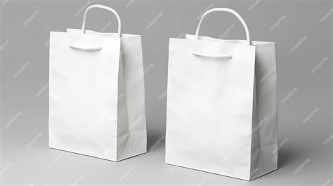 Premium AI Image | Two small Paper Bags Mockup