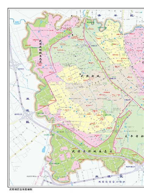 武侯区的地图-成都的武侯区青羊区分界线在地图怎么看