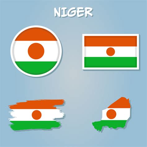 Niger National Flag Map Design, Illustration Of Niger Country Flag ...