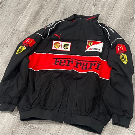 Premium Ferrari Black F1 Racing Jacket Formula 1 Vintage - Etsy