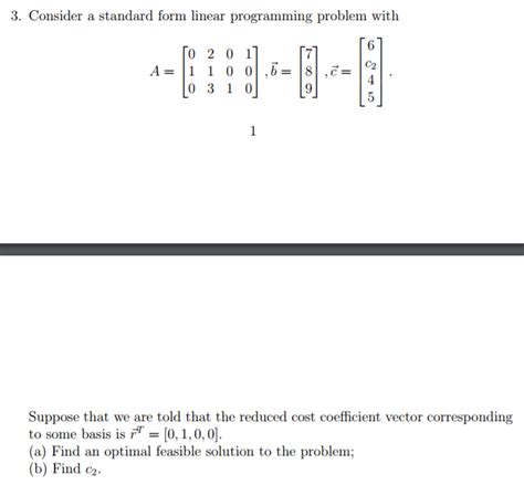 Image result for Standard Form of a Linear Programming Problem