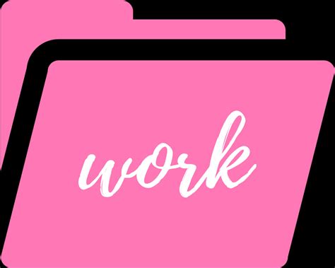 Download Pink Work Folders Icon | Wallpapers.com