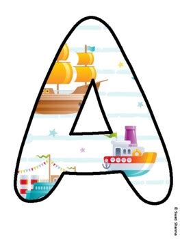 ANCHORED IN WISDOM! Nautical Bulletin Board Letters school resource by ...