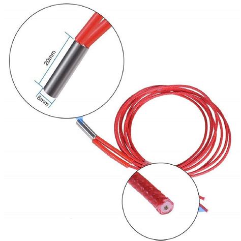 6x20mm 1 Meter 24V 40W Ceramic Cartridge Heater Wire For 3D Printer ...