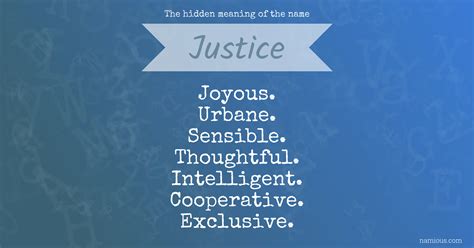 Justice Name Meaning