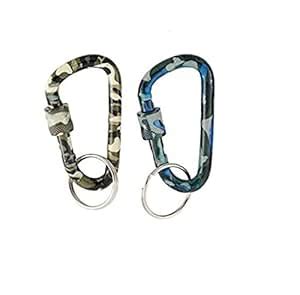 i-gadgets Pack of 2 Camouflage Military Style Carabiner Locking ...