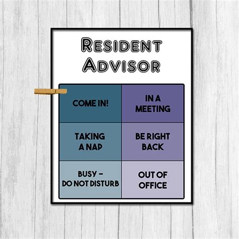 Buy RA Door Sign Resident Advisor Sign Digital Download College Door ...