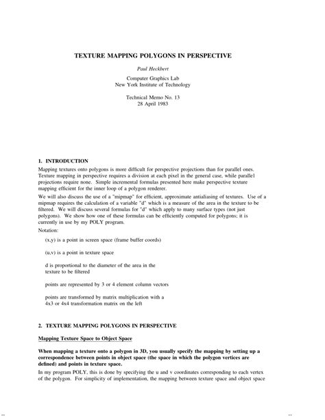 Image result for Perspective Correction Texture Mapping