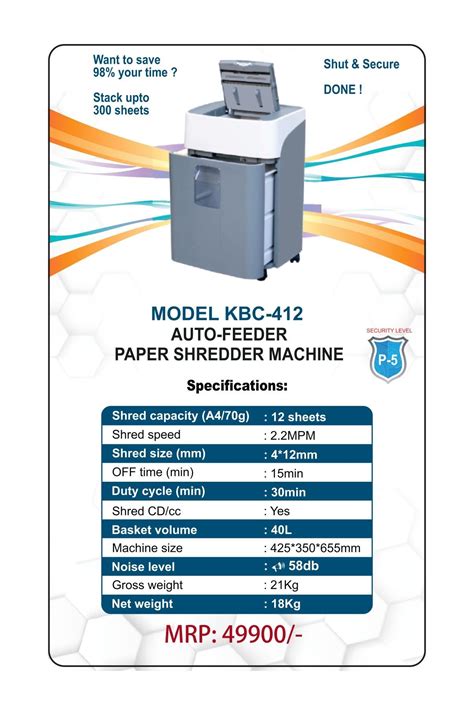 paper shredder machine-KBC-1020MC Supplier, Trader, Service In Vadodara ...