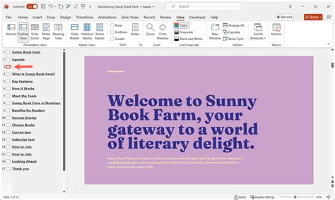 How to Create Table of Contents in PowerPoint 的图像结果