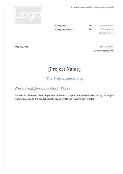 Work Breakdown Structure Template 的图像结果