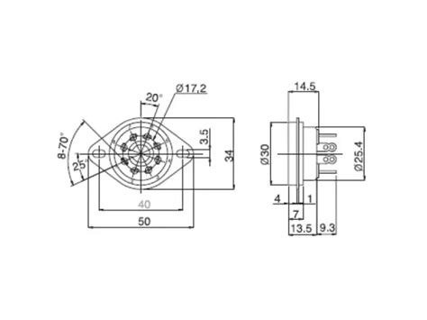 Tube-Town Store - Socket Octal Belton, Chassis VTB8, black