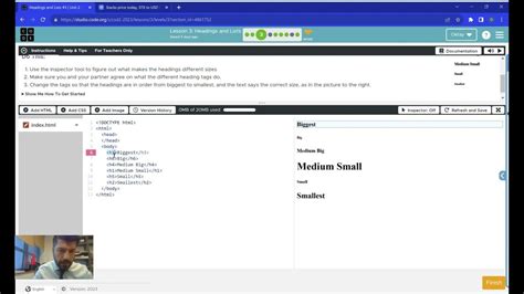 Lesson 2 Intro to HTML Code Org Number 3 的图像结果