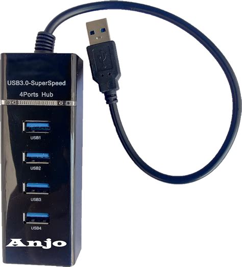 Hama USB Hub, USB C 4 Ports Hub with Super Speed Data Transfer up to 5 ...