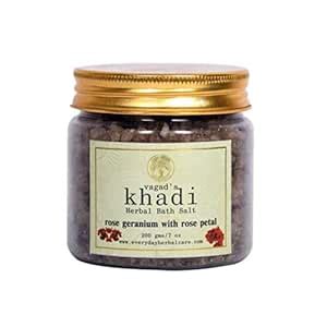 VAGAD’S KHADI HERBAL GRAMODAYA Rose With Rose Petals Bath Salt ...