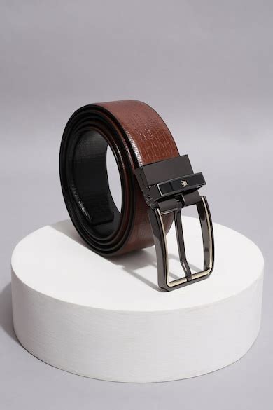 Buy Men Brown Textured Leather Formal Belt Online - 39730686 | Louis ...