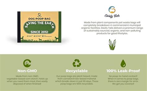 Goofy Tails Dog Poop Bags 200 Bags (100 Bags X Pack of 2 ...