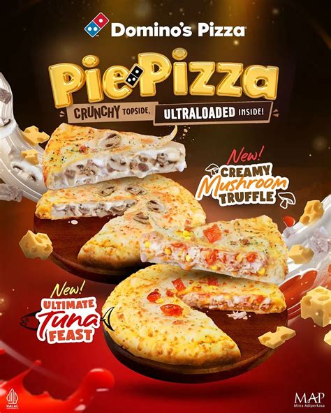 DOMINOS PIE PIZZA ULTIMATE TUNA FEAST & CREAMY MUSHROOM TRUFFLE - scanharga