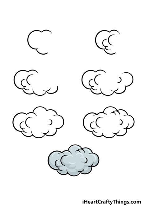 Cartoon Cloud Drawing - How To Draw A Cartoon Cloud Step By Step!