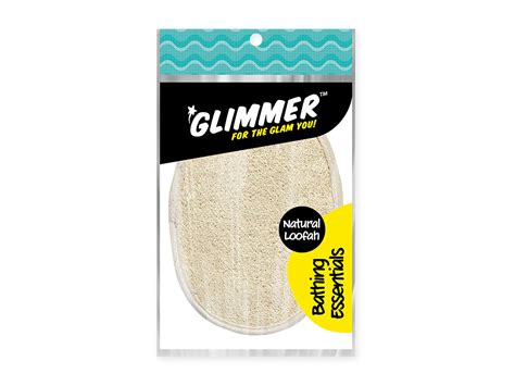 Glimmer Bathing Essentials - Loofah Band, Back Scrub & Natural Loofah
